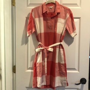 Red/white plaid dress